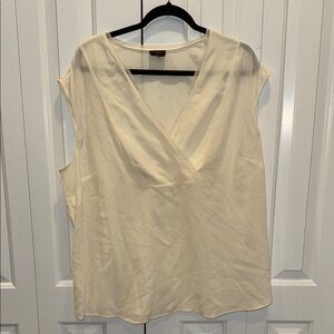 Talbots Cream V-Neck Blouse